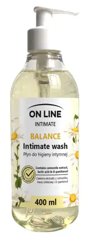 ⁨On Line Intimate Płyn do higieny intymnej Balance z ekstraktem z rumianku 400ml⁩ w sklepie Wasserman.eu