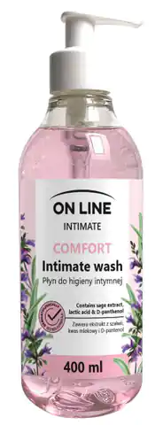 ⁨On Line Intimate Płyn do higieny intymnej Comfort z ekstraktem z szałwii 400ml⁩ w sklepie Wasserman.eu
