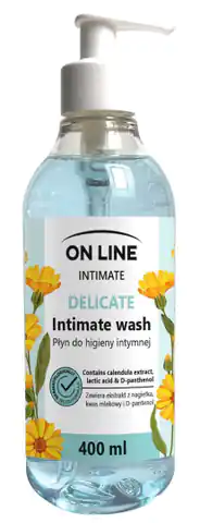 ⁨On Line Intimate Płyn do higieny intymnej Delicate z ekstraktem z nagietka 400ml⁩ w sklepie Wasserman.eu