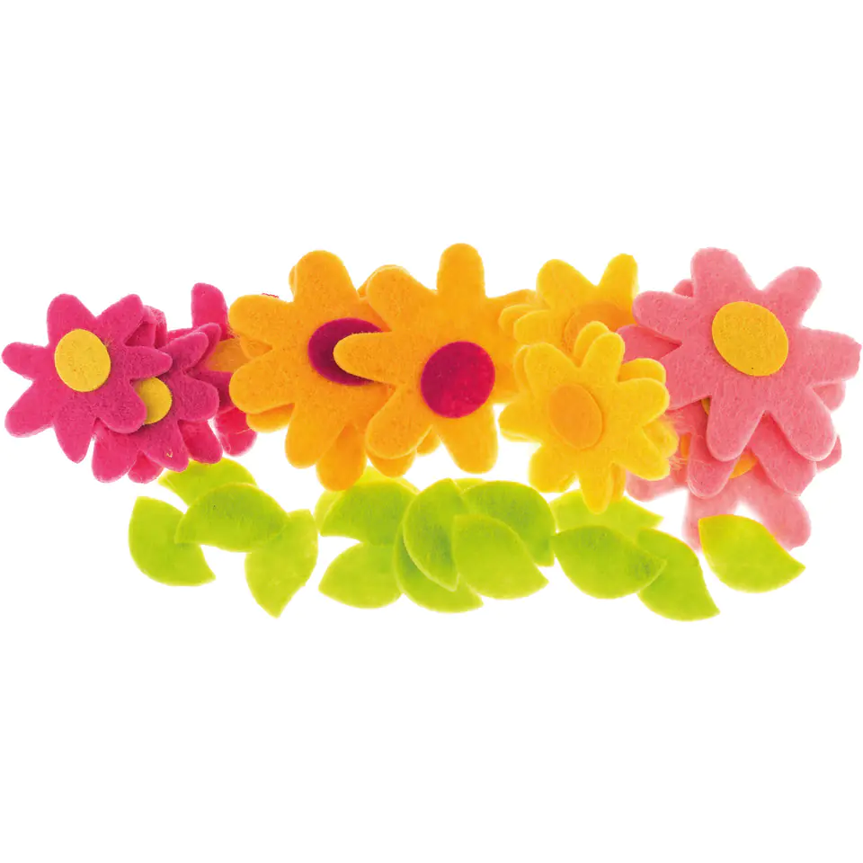 ⁨Naklejki z filcu KWIATKI, 30 szt. FVC04 BREWIS⁩ w sklepie Wasserman.eu