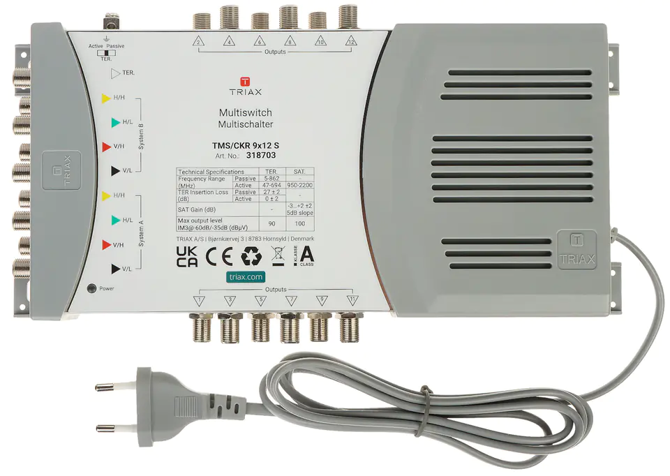 ⁨TRIAX TMS-9/12S 9 INPUTS / 12 OUTPUTS MULTISWITCH⁩ at Wasserman.eu