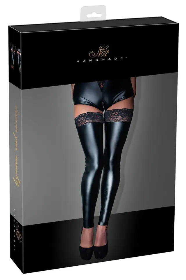 ⁨L Noir Handmade wetlook stockings⁩ at Wasserman.eu