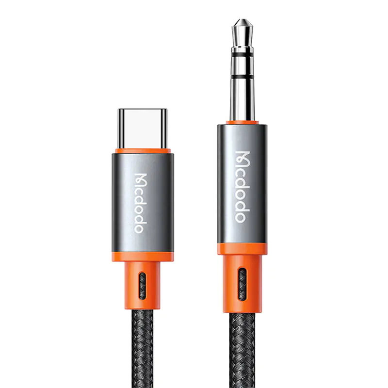 ⁨Mcdodo CA-0820 USB-C to 3.5mm AUX mini jack cable, 1.2m (black)⁩ at Wasserman.eu