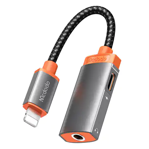 ⁨Adapter Lightning to AUX mini jack 3.5mm, Mcdodo CA06719 (black)⁩ at Wasserman.eu