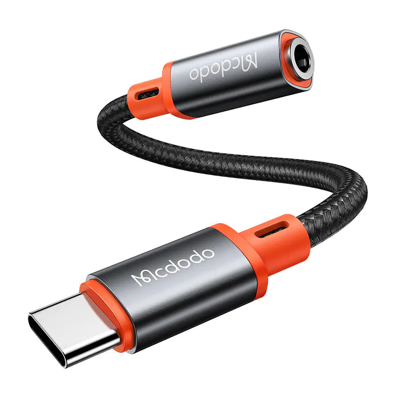 ⁨Adapter audio USB-C do AUX mini jack 3.5mm Mcdodo CA-7561, DAC, 0.11m (czarny)⁩ w sklepie Wasserman.eu