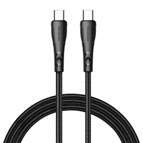 ⁨USB-C to USB-C Cable Mcdodo CA-7641, PD 60W, 1.2m (Black)⁩ at Wasserman.eu
