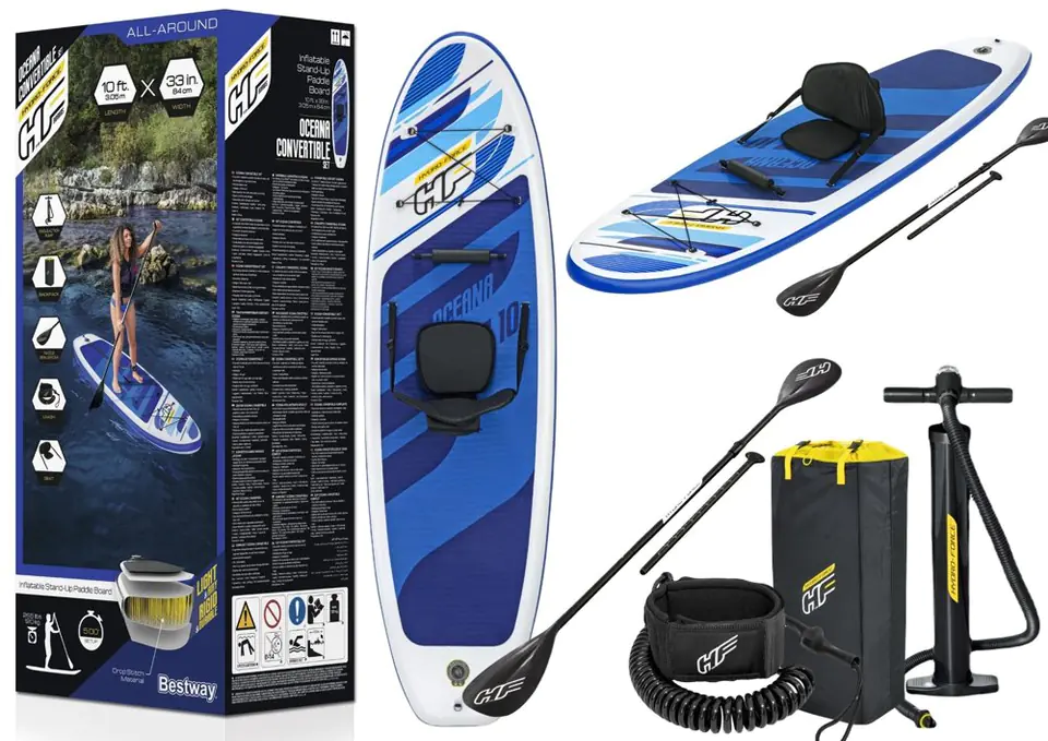 ⁨Deska Sup Hydro-Force Niebieska 305 x 84 x 12 cm Ocean Bestway 65350⁩ w sklepie Wasserman.eu