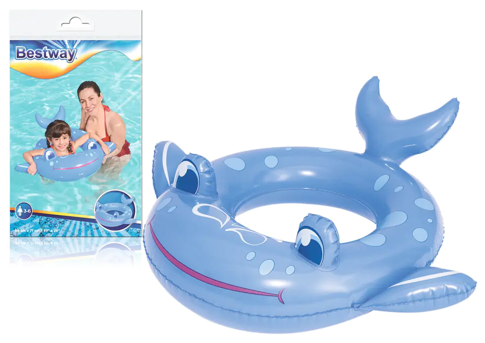 Koło Do Pływania Wieloryb 84 x 71 cm Bestway 36128 w sklepie Wasserman.eu