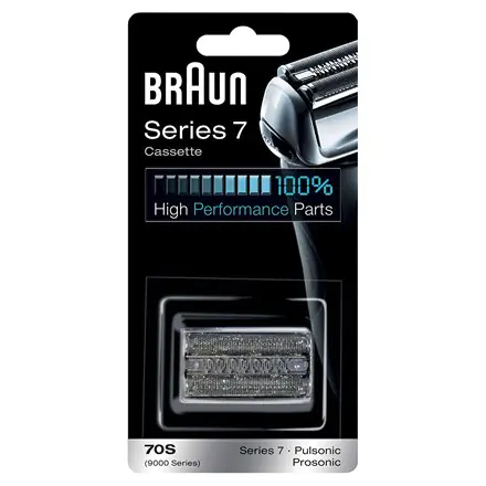 ⁨BRAUN Series 7 70S Replacement foil & cutter for electric shaver Series 7, Pulsonic, Prosonic Black⁩ at Wasserman.eu