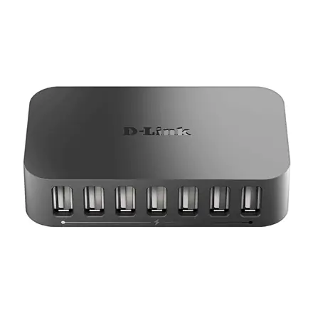 ⁨D-Link DUB-H7 USB 2.0 Type-C 480 Mbit/s Black⁩ at Wasserman.eu