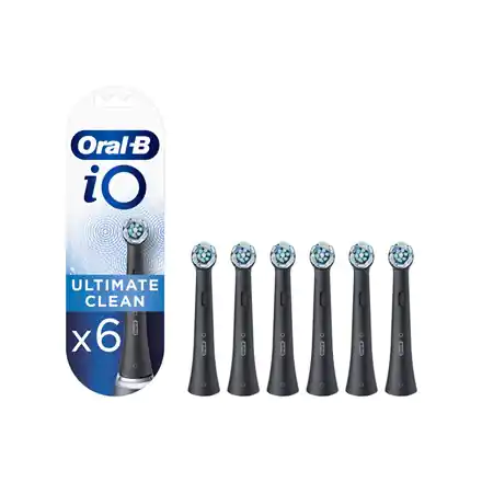 ⁨Oral-B Wymienne główki do szczoteczki do zębów iO Ultimate Clean Dla dorosłych, Ilość główek w zestawie 6, Czarny⁩ w sklepie Wasserman.eu