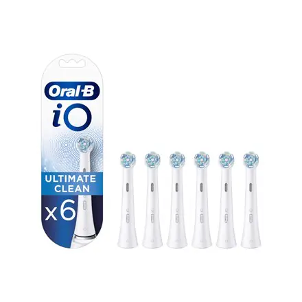 ⁨Oral-B Replacement Toothbrush Heads iO Ultimate Clean For adults, Number of brush heads included 6, White⁩ at Wasserman.eu