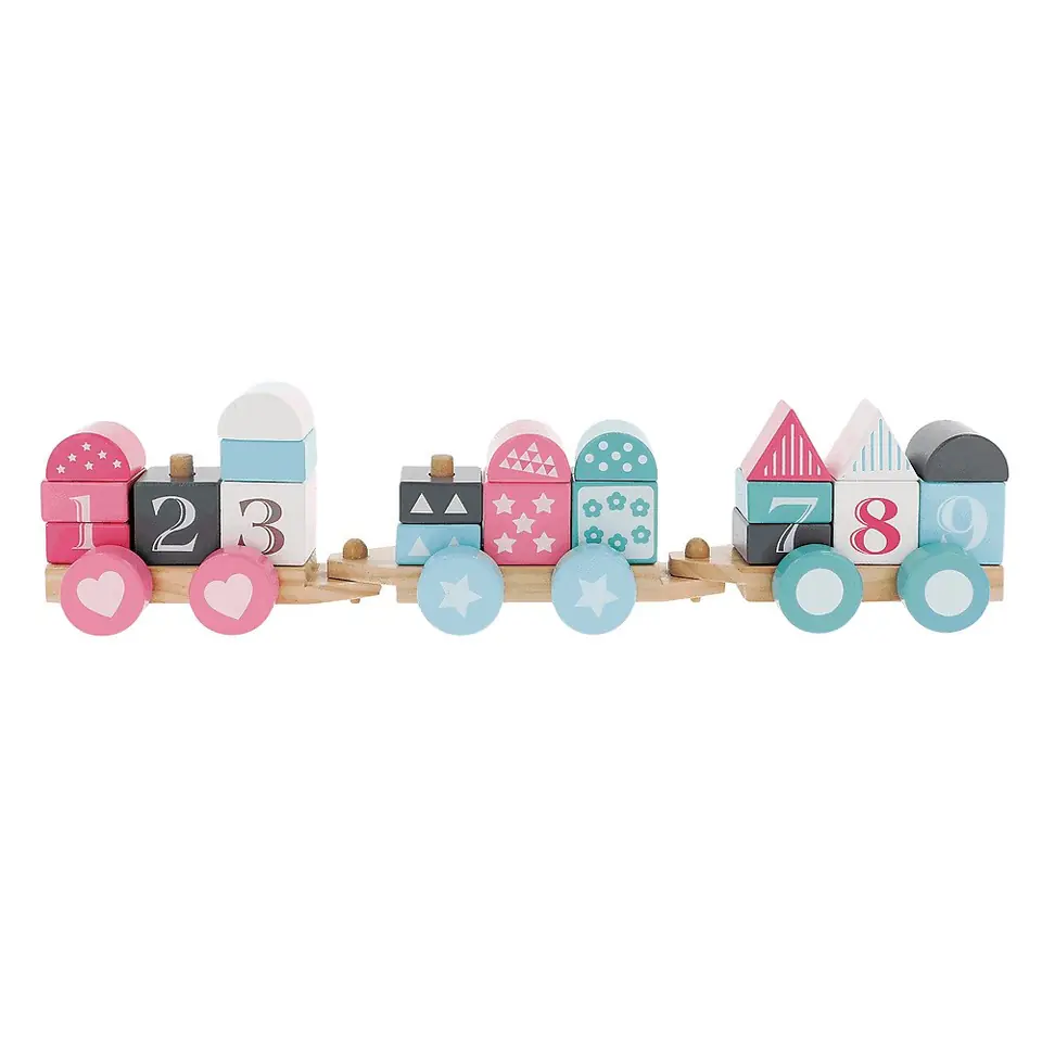 Wooden railway Pastel wagons at Wasserman.eu