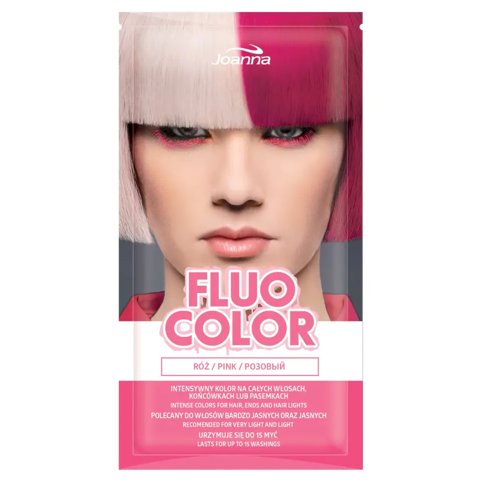 ⁨Joanna Fluo Color szamponetka koloryzująca Róż 35g⁩ w sklepie Wasserman.eu