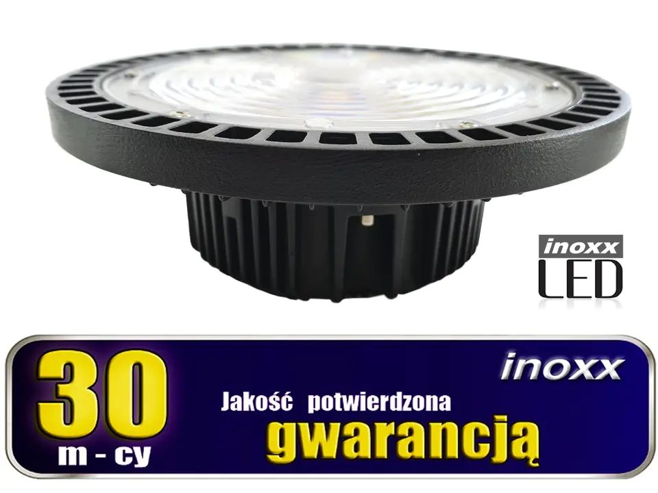 ⁨LAMPA PRZEMYSŁOWA LED IP65 100W HIGH BAY UFO 12 000LM 6000K ZIMNA⁩ w sklepie Wasserman.eu