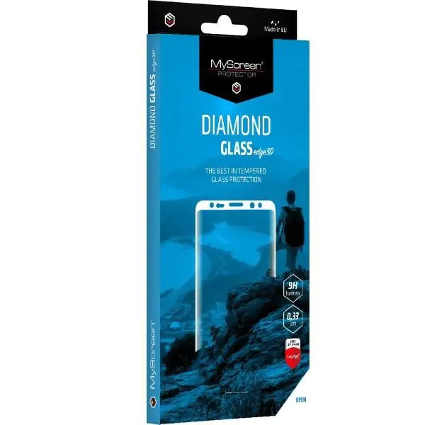 ⁨MS Diamond Glass Edge 3D Sam S23 Ultra S918 black/blackTempered Glass⁩ at Wasserman.eu