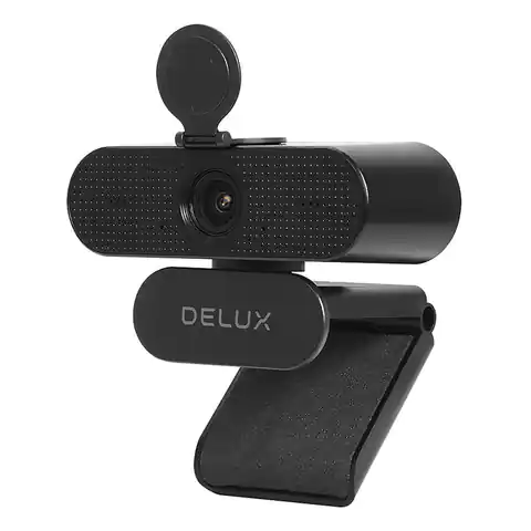⁨Kamera internetowa z mikrofonem Delux DC03 (czarna)⁩ w sklepie Wasserman.eu