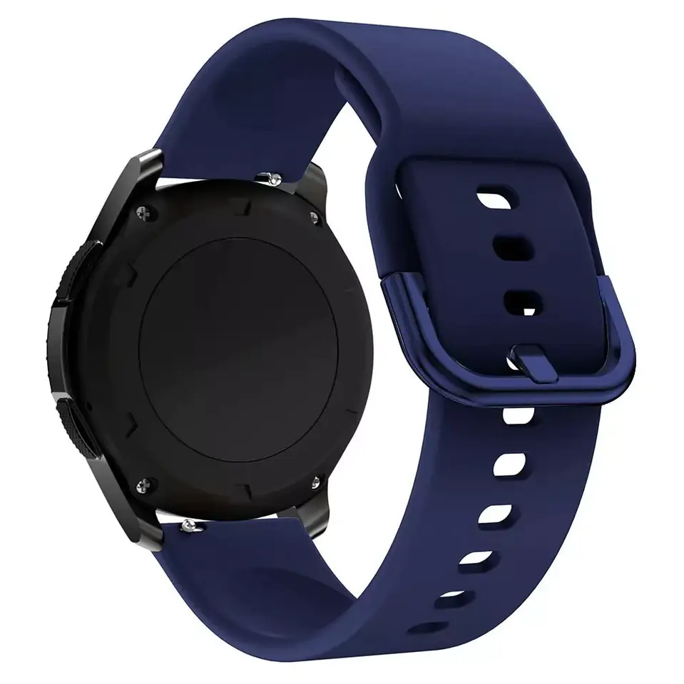 ⁨Silicone Strap TYS opaska do smartwatcha zegarka uniwersalna 20mm ciemnoniebieski⁩ w sklepie Wasserman.eu