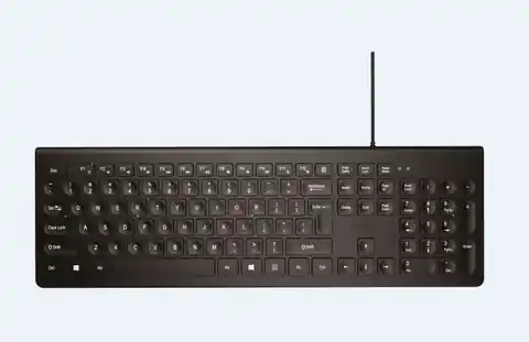 ⁨USBKS11 Silent Wired Multimedia Keyboard, Black⁩ at Wasserman.eu