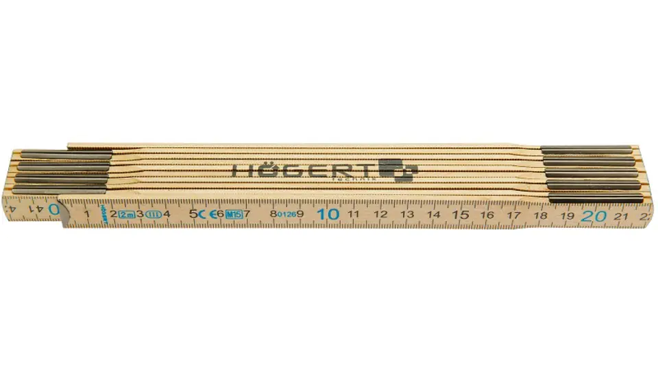 ⁨Wooden measuring tape 2m, 10 segments⁩ at Wasserman.eu