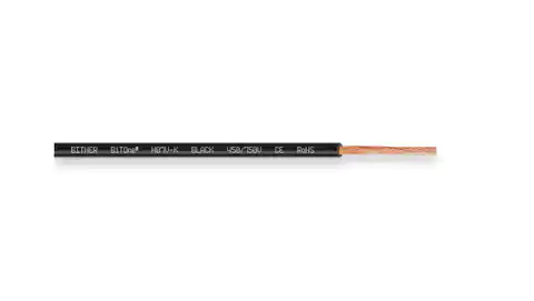 ⁨Installation cable BiTOne H07V-K 1x6 450/750V black IG2003.03 class Eca /100m/⁩ at Wasserman.eu