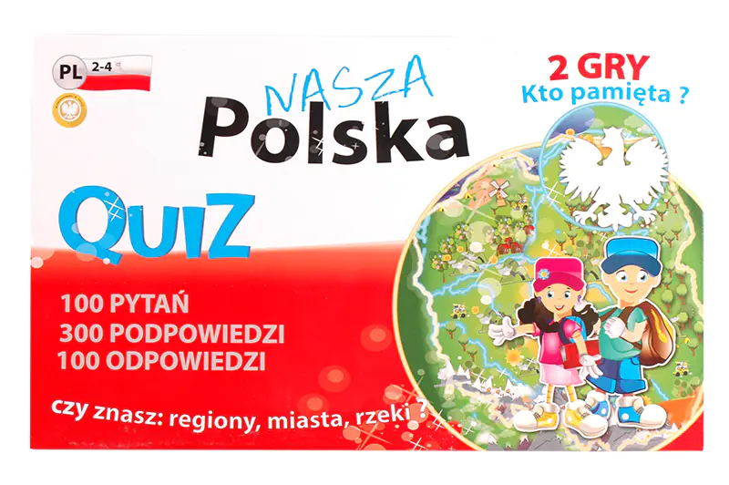GRA QUIZ DLA RODZINY DZIECI PYTANIA NASZA POLSKA w sklepie Wasserman.eu