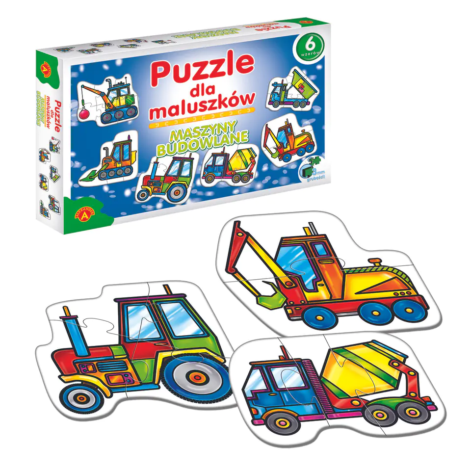 ALEXANDER Puzzle dla maluszków - maszyny budowlane w sklepie Wasserman.eu