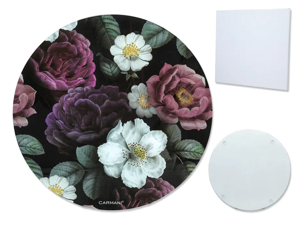 ⁨Glass plank, round - Baroque flowers (CARMANI)⁩ at Wasserman.eu