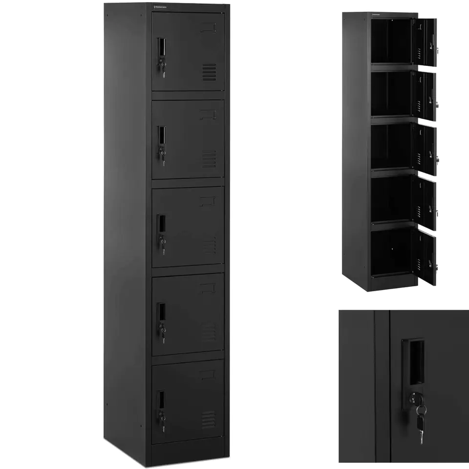 ⁨Lockable metal social locker - 5 lockers⁩ at Wasserman.eu