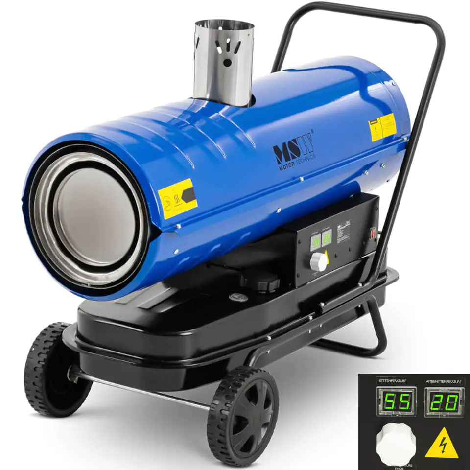 Nagrzewnica dmuchawa olejowa budowlana na olej ropę do 185 m2 38 l 28600 W w sklepie Wasserman.eu