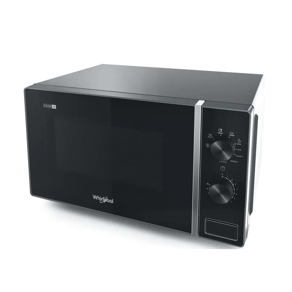 ⁨Whirlpool MWP 103 SB Countertop Grill microwave 20 L 700 W Black, Silver⁩ at Wasserman.eu