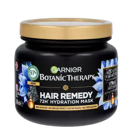 ⁨Garnier Botanic Therapy Moisturizing Dry Hair Mask with Activated Charcoal 340ml⁩ at Wasserman.eu