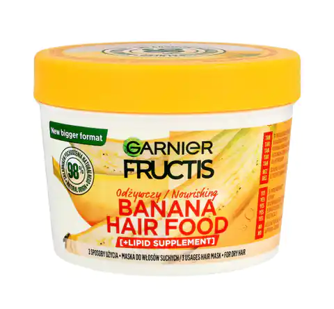 ⁨Fructis Hair Food Nourishing mask for dry hair - Banana 400ml⁩ at Wasserman.eu