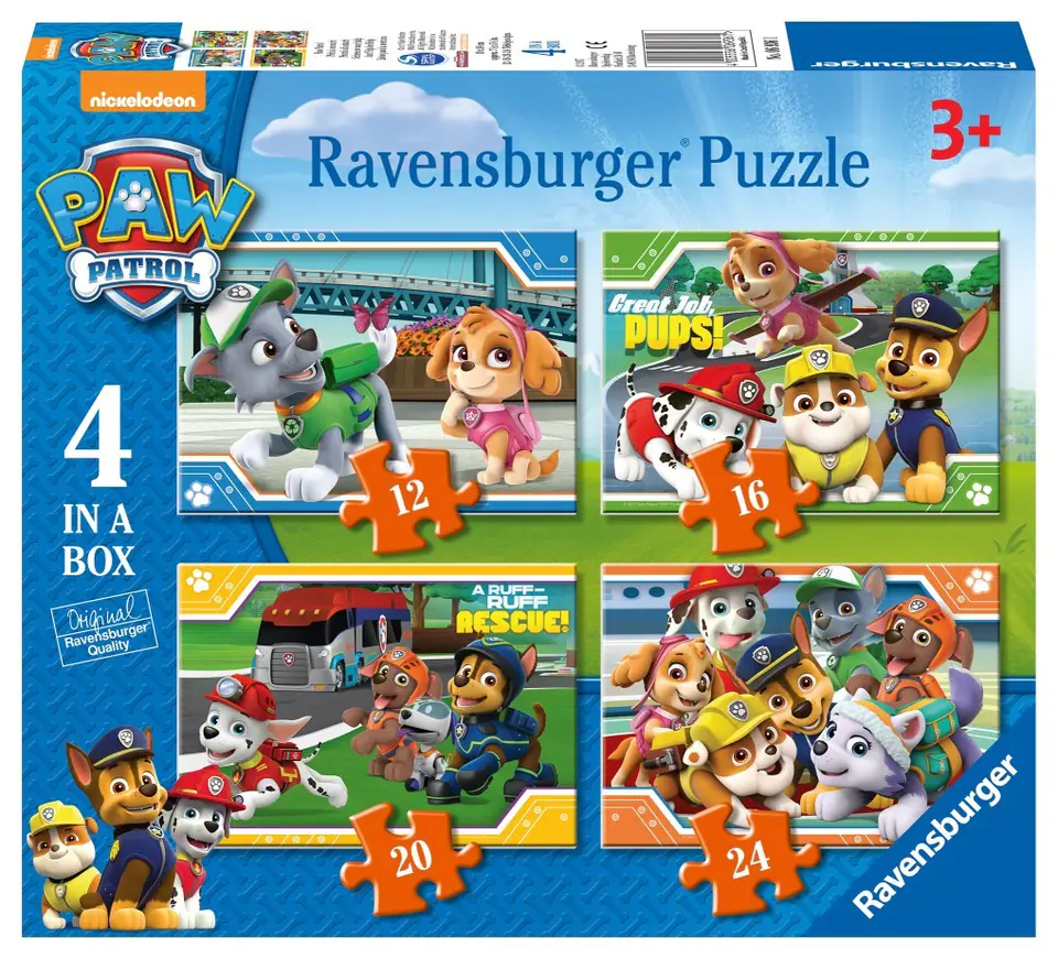 Puzzle 4w1 Drużyna Psi Patrol w sklepie Wasserman.eu