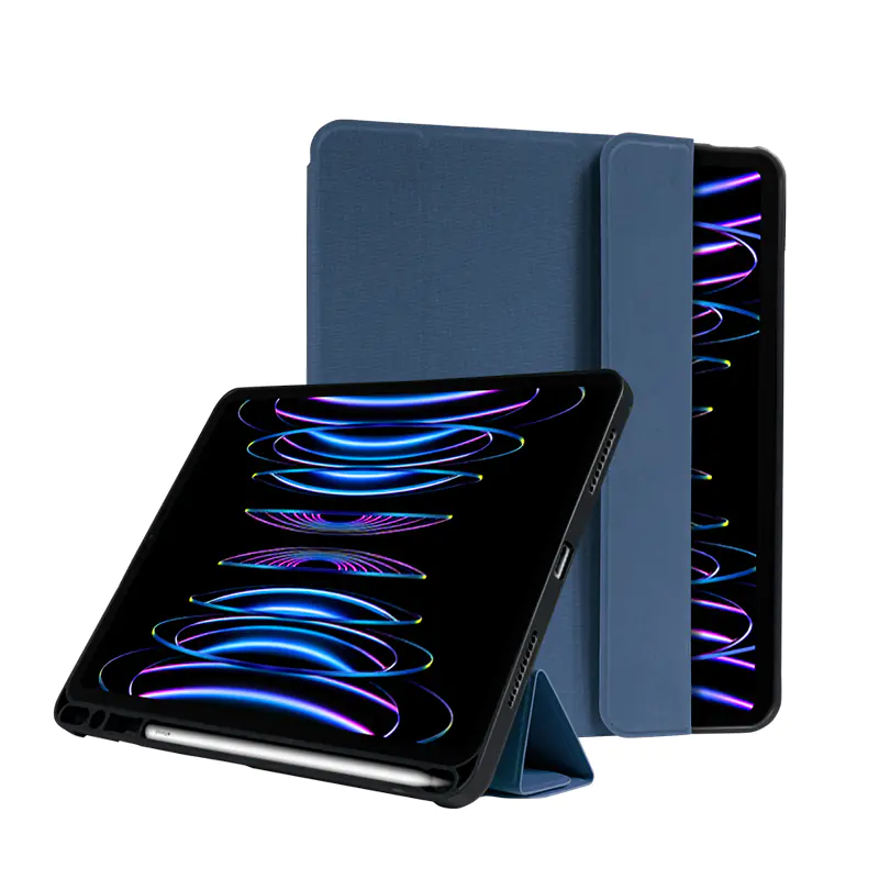 ⁨Crong FlexFolio – Etui iPad Pro 11" (2022-2021) / iPad Air 11” M2 (2024) / iPad Air 10.9” (5-4 gen.) z funkcją Apple Pencil (niebieski)⁩ w sklepie Wasserman.eu