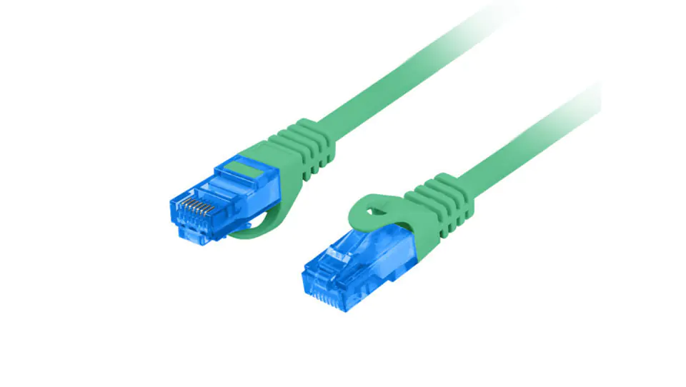 ⁨LANBERG PATCH CORD S/FTP CAT.6A 3M GREEN LSZH CCA (FLUKE PASSED) PCF6A-10CC-0300-G⁩ at Wasserman.eu