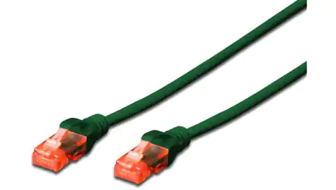 ⁨Kabel krosowy (Patch Cord) U/UTP kat. 6 zielony 5m DK-1612-050/G⁩ w sklepie Wasserman.eu