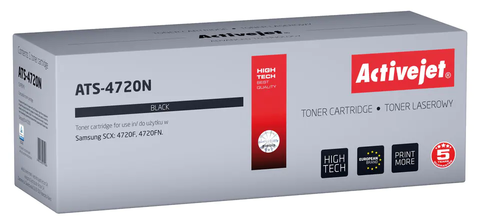 ⁨Activejet ATS-4720N toner (replacement for Samsung SCX-4720D5; Supreme; 5000 pages; black)⁩ at Wasserman.eu