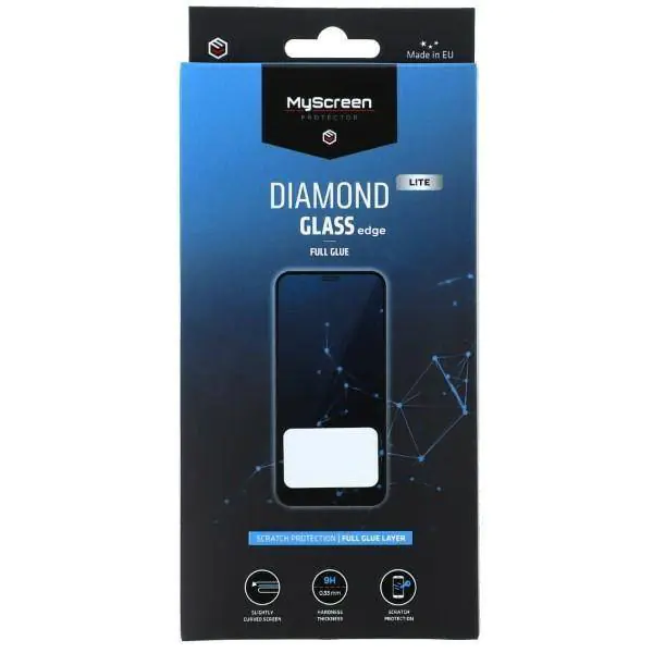 ⁨MS Diamond Glass Edge Lite FG Sam A14 5G A146 czarny/black Full Glue⁩ w sklepie Wasserman.eu