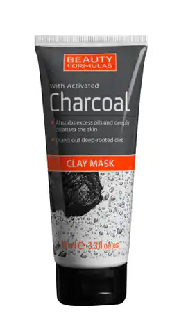⁨Beauty Formulas Charcoal Deep Cleansing Clay Mask with Active Charcoal 100ml⁩ at Wasserman.eu