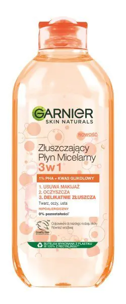⁨Garnier Skin Naturals Złuszczający Płyn micelarny 3w1 400ml⁩ w sklepie Wasserman.eu