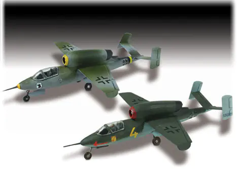 ⁨Plastic model for gluing Lindberg (USA) Heinkel HE-162 aircraft⁩ at Wasserman.eu