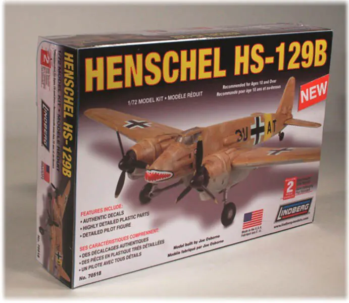 ⁨Plastic model for gluing Lindberg (USA) Heinkel MS-129B aircraft⁩ at Wasserman.eu