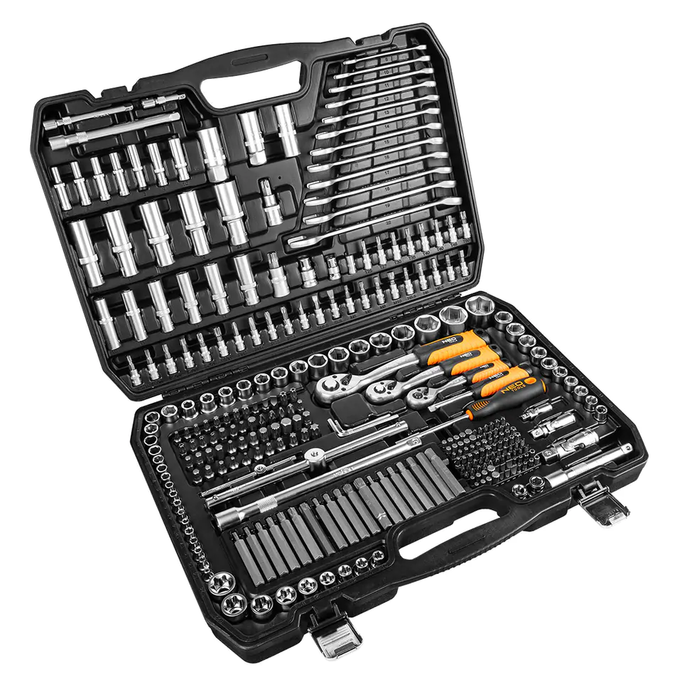 ⁨Zestaw kluczy 300 elementów 1/2", 3/8", 1/4"⁩ w sklepie Wasserman.eu