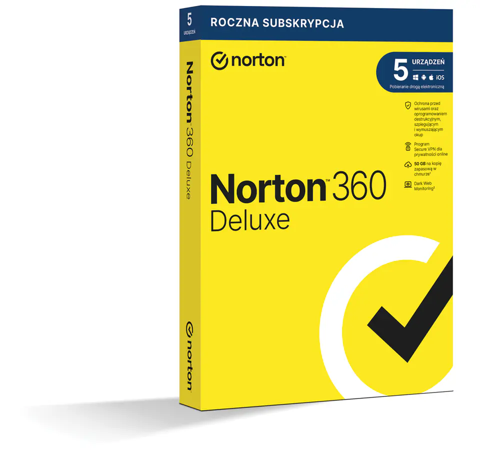 ⁨Norton 360 Deluxe 5D/12M  ESD (NIE WYMAGA KARTY)⁩ w sklepie Wasserman.eu