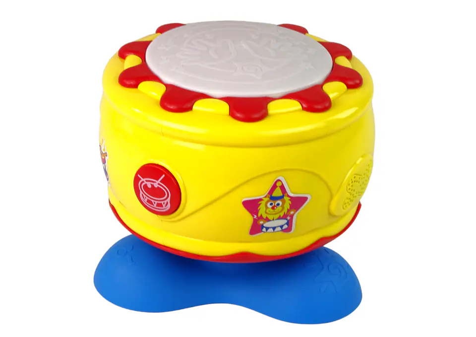 ⁨Duży Interaktywny Bębenek Muzyczny Światełka 19 cm⁩ w sklepie Wasserman.eu