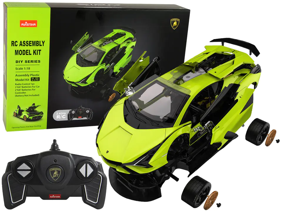 ⁨Zestaw Klocków Konstrukcyjnych Auto R/C 1:18 Lamborghini Sian FKP 37  Rastar⁩ w sklepie Wasserman.eu