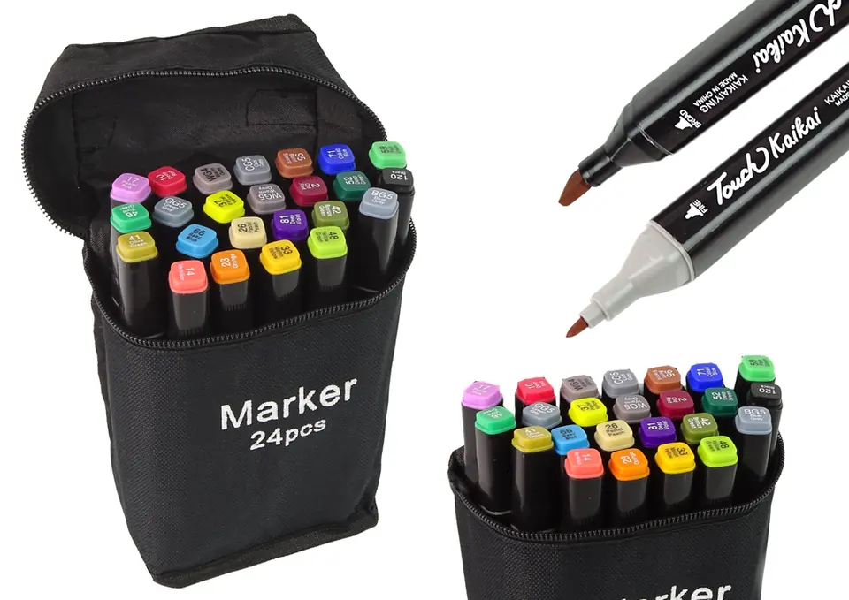 ⁨Touch Marker Pen Set 24 Pcs Bag Alcohol Markers⁩ at Wasserman.eu