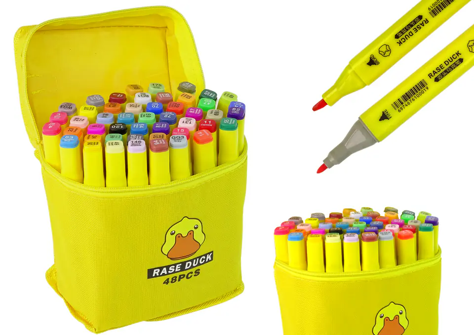 ⁨Pen marker set 48 pcs markers markers in a bag⁩ at Wasserman.eu