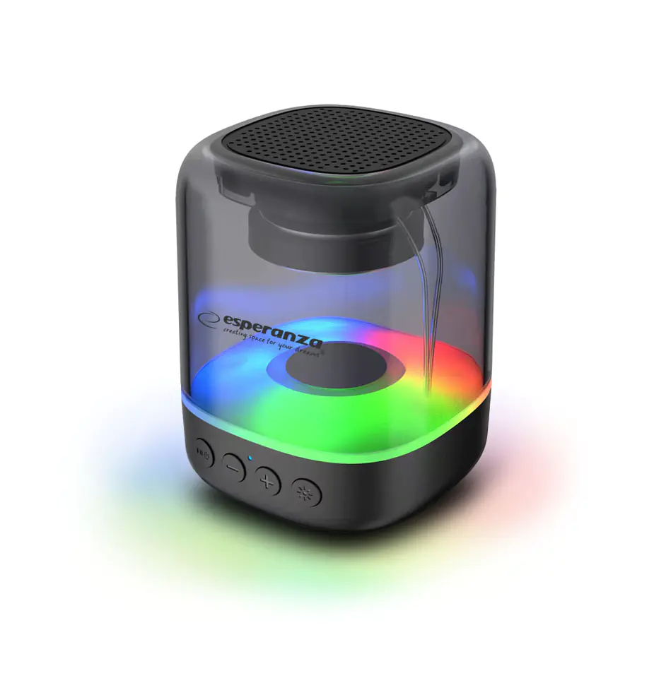 ⁨EP154 Esperanza bt fm led speaker rgb viola⁩ at Wasserman.eu